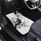 Australia Magpie Christmas Car Mats Eucalyptus Aboriginal Watercolor Stylized - Aussie Hoodie