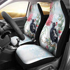 Australia Magpie Christmas Car Seat Cover Eucalyptus Aboriginal Watercolor Stylized - Aussie Hoodie