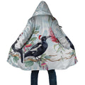 Australia Magpie Christmas Cloak Eucalyptus Aboriginal Watercolor Stylized - Aussie Hoodie