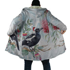 Australia Magpie Christmas Cloak Eucalyptus Aboriginal Watercolor Stylized - Aussie Hoodie