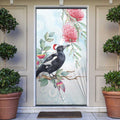 Australia Magpie Christmas Door Cover Eucalyptus Aboriginal Watercolor Stylized - Aussie Hoodie