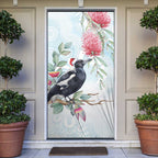 Australia Magpie Christmas Door Cover Eucalyptus Aboriginal Watercolor Stylized - Aussie Hoodie