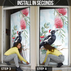Australia Magpie Christmas Door Cover Eucalyptus Aboriginal Watercolor Stylized - Aussie Hoodie