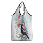 Australia Magpie Christmas Grocery Bag Eucalyptus Aboriginal Watercolor Stylized - Aussie Hoodie