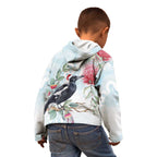 Australia Magpie Christmas Kid Hoodie Eucalyptus Aboriginal Watercolor Stylized - Aussie Hoodie