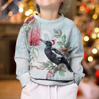 Australia Magpie Christmas Kid Ugly Christmas Sweater Eucalyptus Aboriginal Watercolor Stylized - Aussie Hoodie