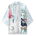 Australia Magpie Christmas Kimono Eucalyptus Aboriginal Watercolor Stylized - Aussie Hoodie