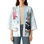 Australia Magpie Christmas Kimono Eucalyptus Aboriginal Watercolor Stylized - Aussie Hoodie