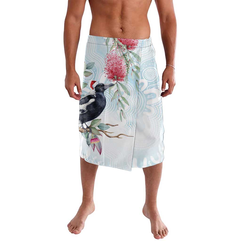 Australia Magpie Christmas Lavalava Eucalyptus Aboriginal Watercolor Stylized - Aussie Hoodie