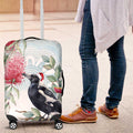 Australia Magpie Christmas Luggage Cover Eucalyptus Aboriginal Watercolor Stylized - Aussie Hoodie