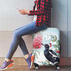 Australia Magpie Christmas Luggage Cover Eucalyptus Aboriginal Watercolor Stylized - Aussie Hoodie