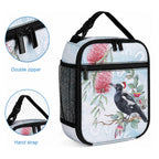 Australia Magpie Christmas Lunch Bag Eucalyptus Aboriginal Watercolor Stylized
