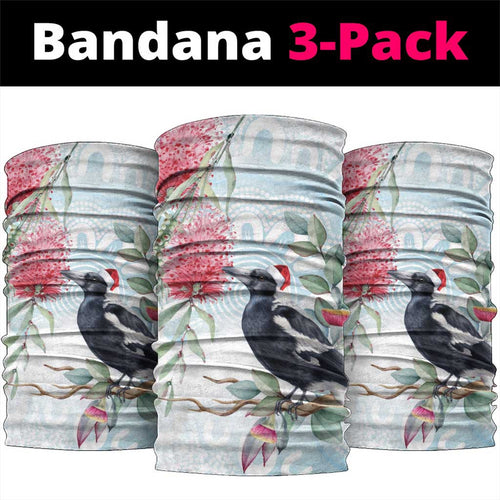 Australia Magpie Christmas Neck Gaiter Eucalyptus Aboriginal Watercolor Stylized - Aussie Hoodie