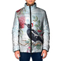 Australia Magpie Christmas Padded Jacket Eucalyptus Aboriginal Watercolor Stylized - Aussie Hoodie