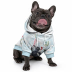 Australia Magpie Christmas Pet Hoodie Eucalyptus Aboriginal Watercolor Stylized