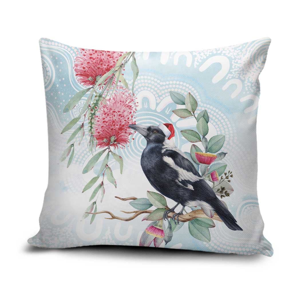 Australia Magpie Christmas Pillow Cover Eucalyptus Aboriginal Watercolor Stylized - Aussie Hoodie