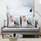 Australia Magpie Christmas Pillow Cover Eucalyptus Aboriginal Watercolor Stylized - Aussie Hoodie