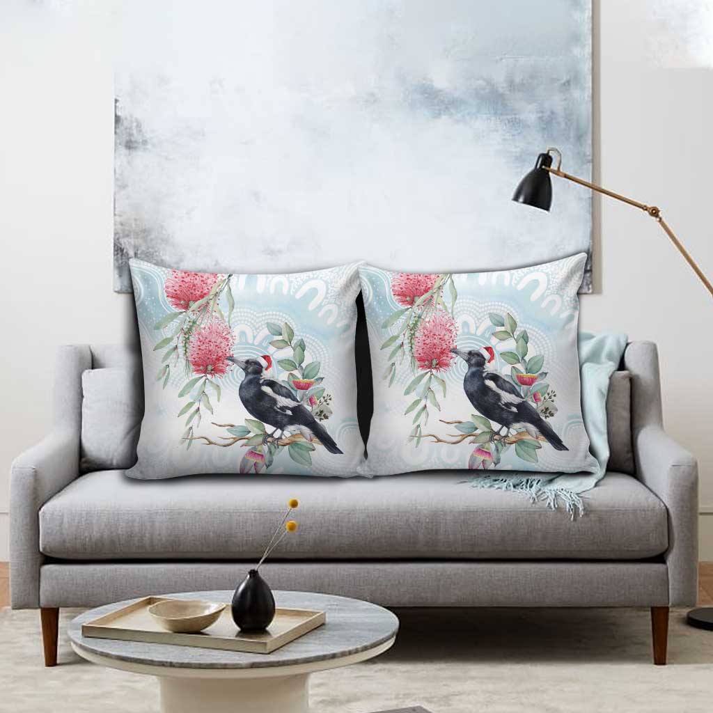 Australia Magpie Christmas Pillow Cover Eucalyptus Aboriginal Watercolor Stylized - Aussie Hoodie
