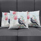 Australia Magpie Christmas Pillow Cover Eucalyptus Aboriginal Watercolor Stylized - Aussie Hoodie