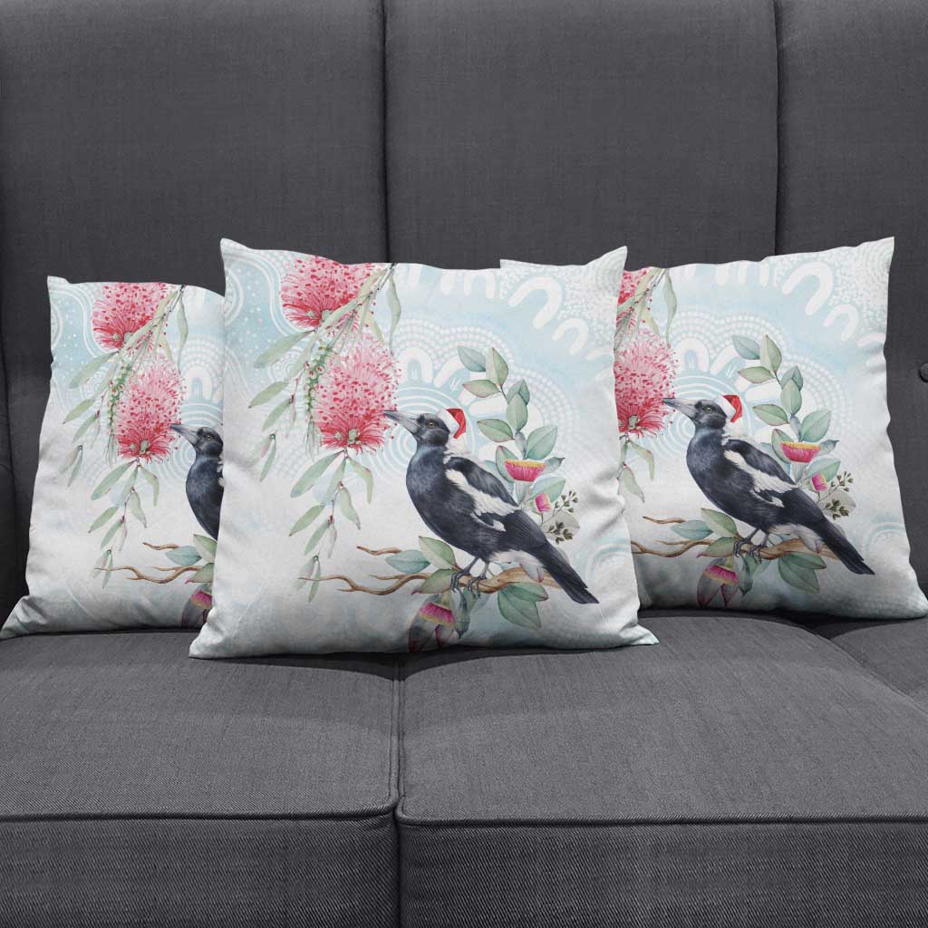 Australia Magpie Christmas Pillow Cover Eucalyptus Aboriginal Watercolor Stylized - Aussie Hoodie