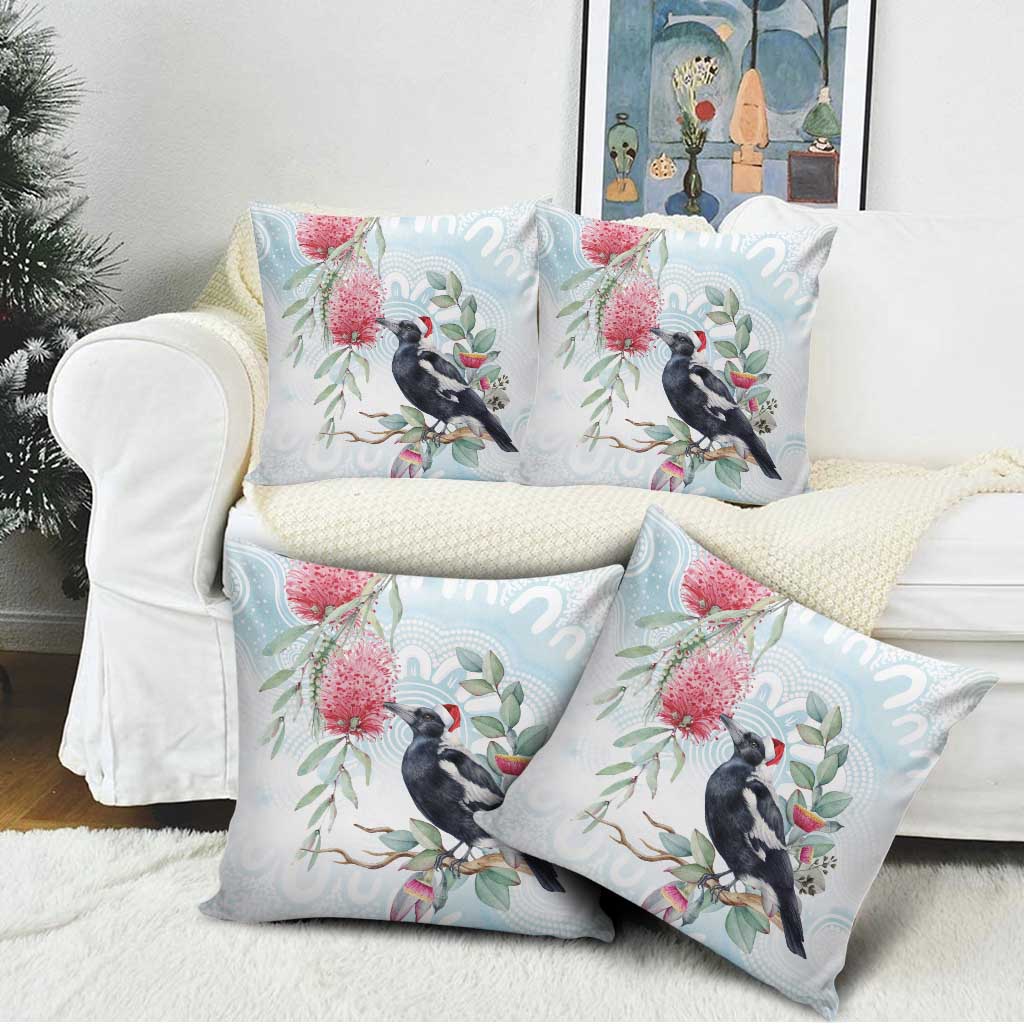 Australia Magpie Christmas Pillow Cover Eucalyptus Aboriginal Watercolor Stylized - Aussie Hoodie