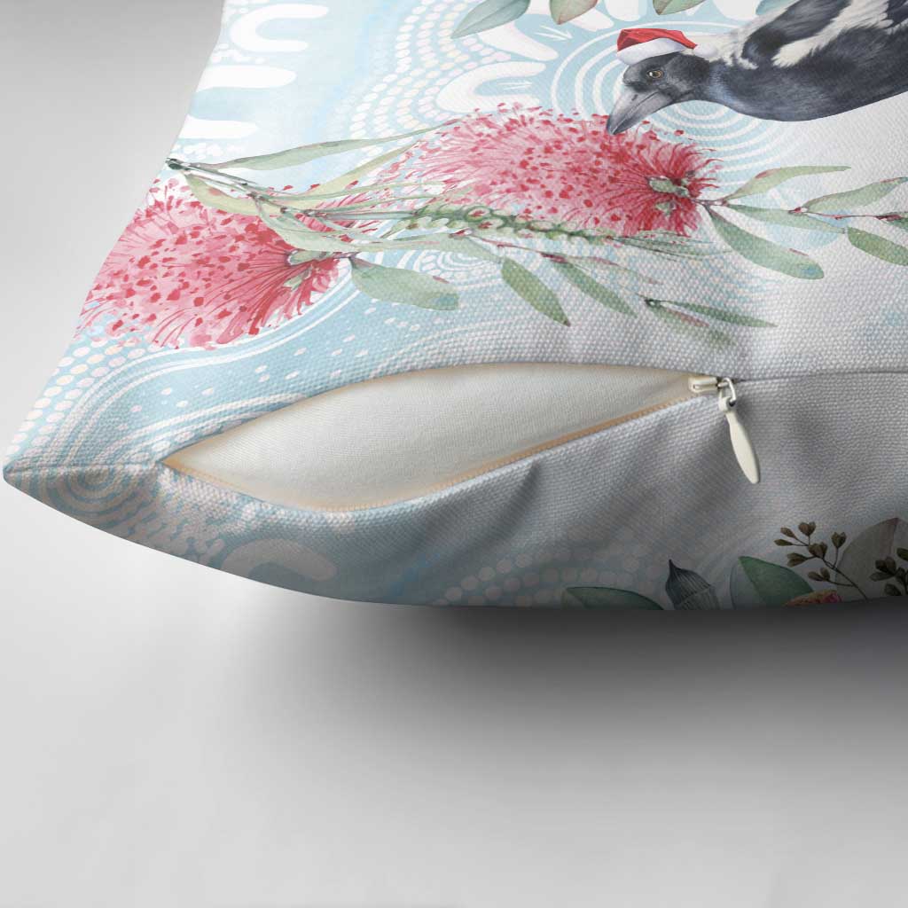 Australia Magpie Christmas Pillow Cover Eucalyptus Aboriginal Watercolor Stylized - Aussie Hoodie