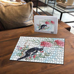 Australia Magpie Christmas Puzzle Eucalyptus Aboriginal Watercolor Stylized - Aussie Hoodie