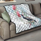 Australia Magpie Christmas Quilt Eucalyptus Aboriginal Watercolor Stylized - Aussie Hoodie