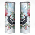 Australia Magpie Christmas Skinny Tumbler Eucalyptus Aboriginal Watercolor Stylized - Aussie Hoodie