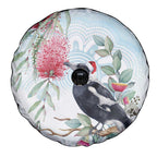 Australia Magpie Christmas Spare Tire Cover Eucalyptus Aboriginal Watercolor Stylized - Aussie Hoodie