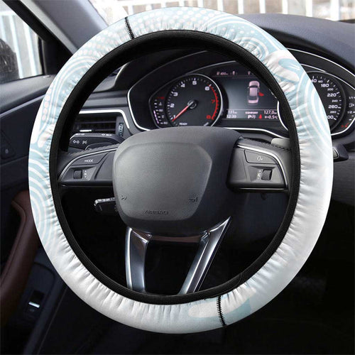 Australia Magpie Christmas Steering Wheel Cover Eucalyptus Aboriginal Watercolor Stylized - Aussie Hoodie