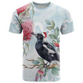 Australia Magpie Christmas T Shirt Eucalyptus Aboriginal Watercolor Stylized - Aussie Hoodie