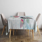 Australia Magpie Christmas Tablecloth Eucalyptus Aboriginal Watercolor Stylized - Aussie Hoodie