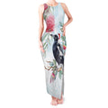 Australia Magpie Christmas Tank Maxi Dress Eucalyptus Aboriginal Watercolor Stylized - Aussie Hoodie