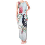 Australia Magpie Christmas Tank Maxi Dress Eucalyptus Aboriginal Watercolor Stylized - Aussie Hoodie