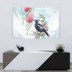 Australia Magpie Christmas Tapestry Eucalyptus Aboriginal Watercolor Stylized - Aussie Hoodie