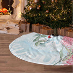 Australia Magpie Christmas Tree Skirt Eucalyptus Aboriginal Watercolor Stylized - Aussie Hoodie