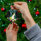 Sulphur-crested Cockatoo New Zealand Ceramic Ornament Paua Shell Aotearoa Maori Tropical Flowers - Aussie Hoodie