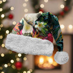Sulphur-crested Cockatoo New Zealand Christmas Santa Hat Paua Shell Aotearoa Maori Tropical Flowers - Aussie Hoodie