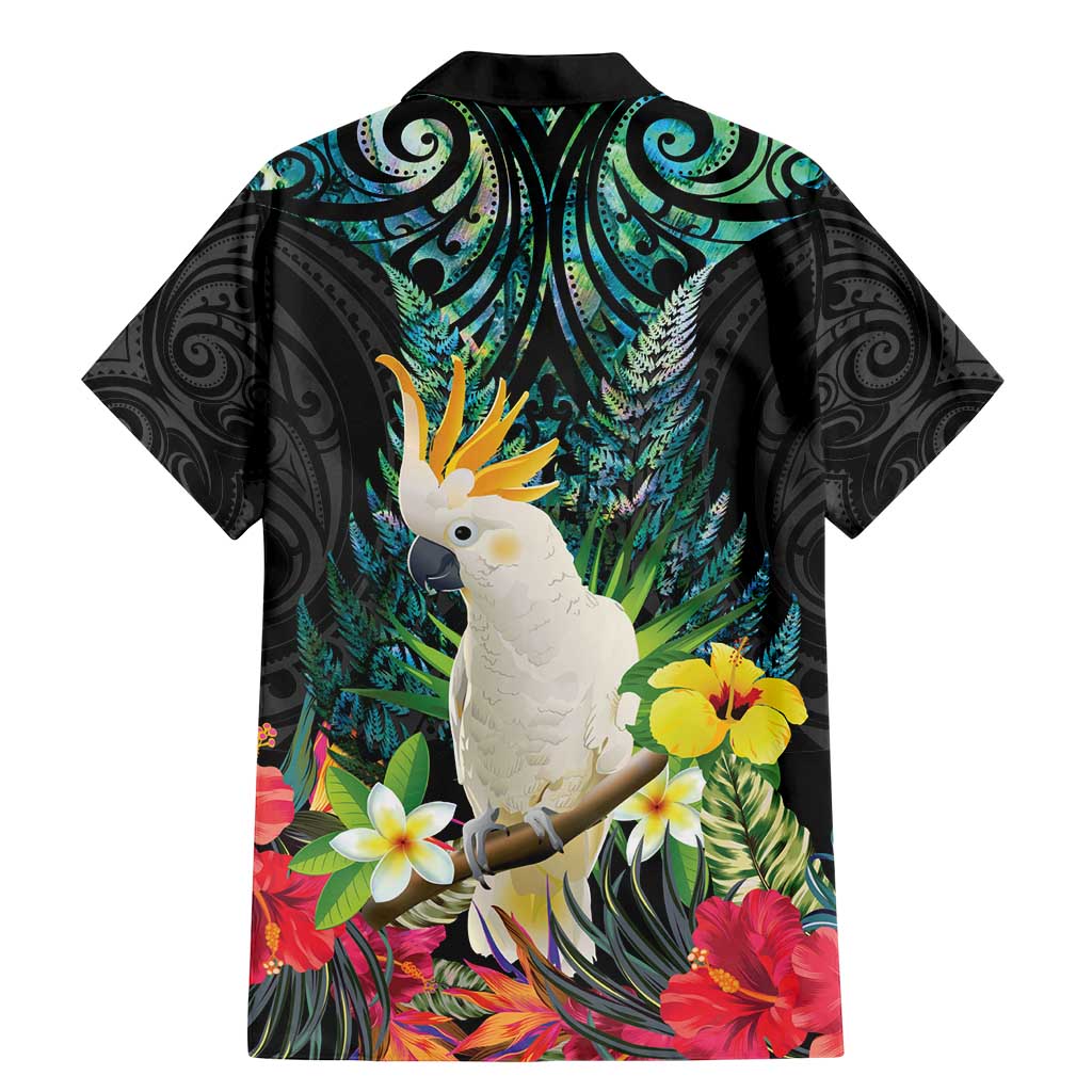 Sulphur-crested Cockatoo New Zealand Family Matching Mermaid Dress and Hawaiian Shirt Paua Shell Aotearoa Maori Tropical Flowers - Aussie Hoodie