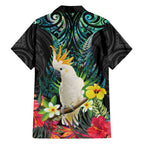 Sulphur-crested Cockatoo New Zealand Family Matching Summer Maxi Dress and Hawaiian Shirt Paua Shell Aotearoa Maori Tropical Flowers - Aussie Hoodie