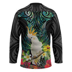 Sulphur-crested Cockatoo New Zealand Hockey Jersey Paua Shell Aotearoa Maori Tropical Flowers - Aussie Hoodie