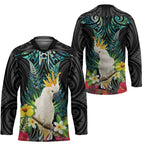 Sulphur-crested Cockatoo New Zealand Hockey Jersey Paua Shell Aotearoa Maori Tropical Flowers - Aussie Hoodie