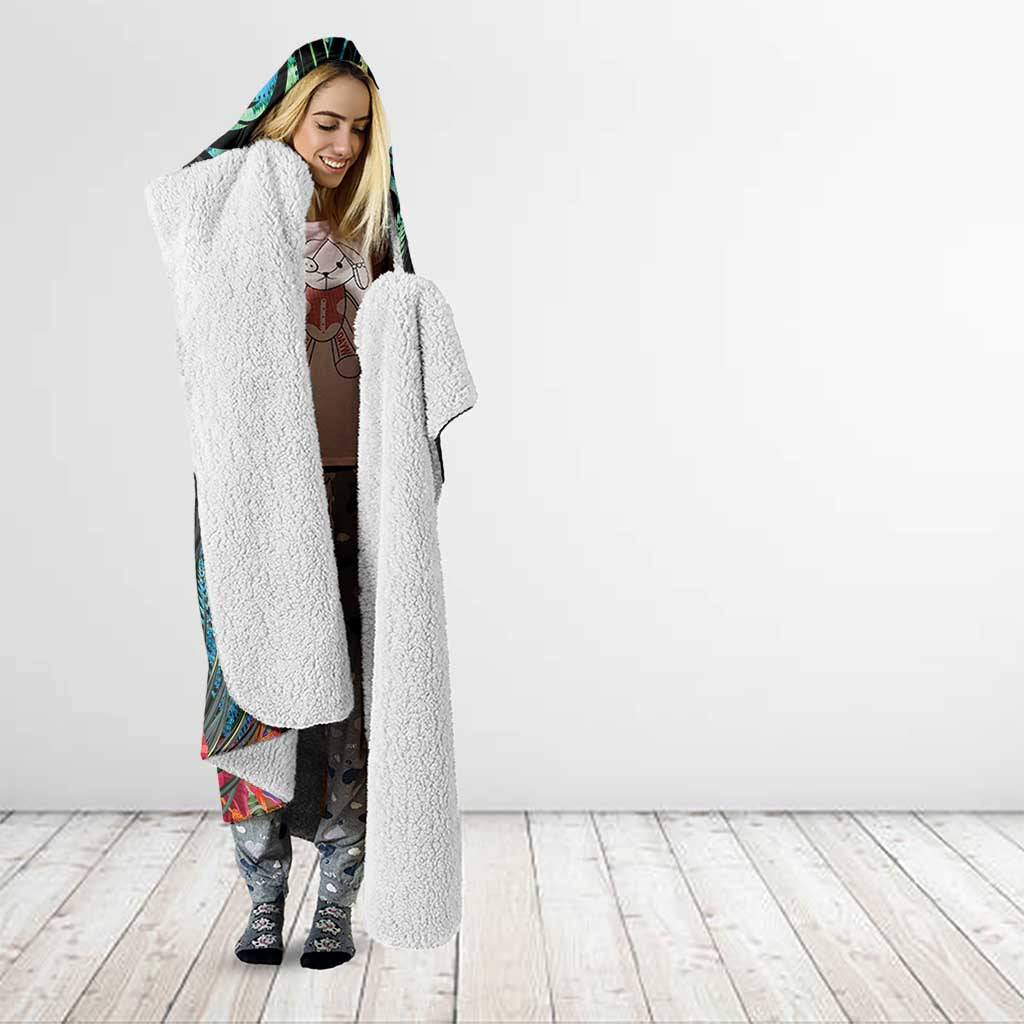 Sulphur-crested Cockatoo New Zealand Hooded Blanket Paua Shell Aotearoa Maori Tropical Flowers - Aussie Hoodie