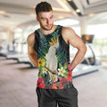Sulphur-crested Cockatoo New Zealand Men Tank Top Paua Shell Aotearoa Maori Tropical Flowers - Aussie Hoodie