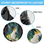 Sulphur-crested Cockatoo New Zealand Spare Tire Cover Paua Shell Aotearoa Maori Tropical Flowers - Aussie Hoodie