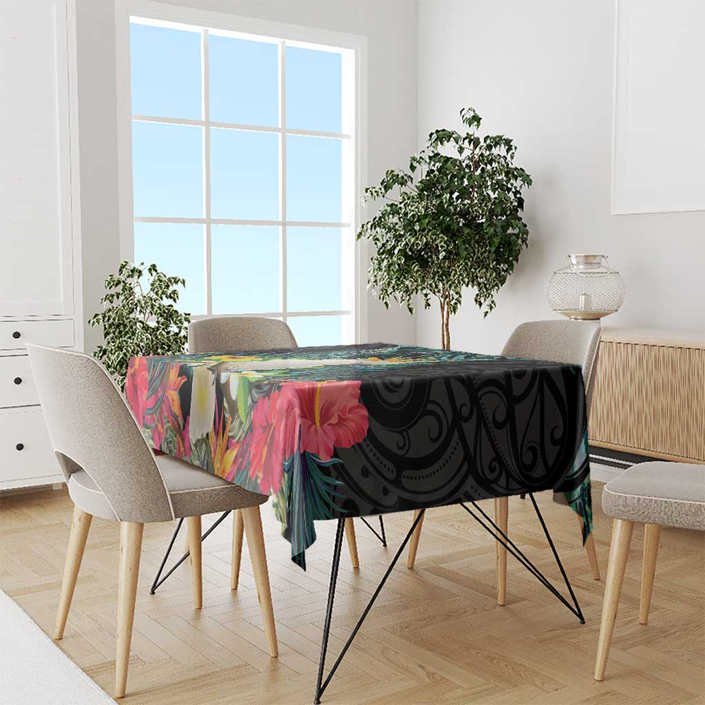 Sulphur-crested Cockatoo New Zealand Tablecloth Paua Shell Aotearoa Maori Tropical Flowers - Aussie Hoodie