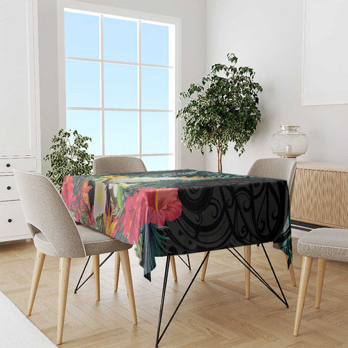 Sulphur-crested Cockatoo New Zealand Tablecloth Paua Shell Aotearoa Maori Tropical Flowers - Aussie Hoodie