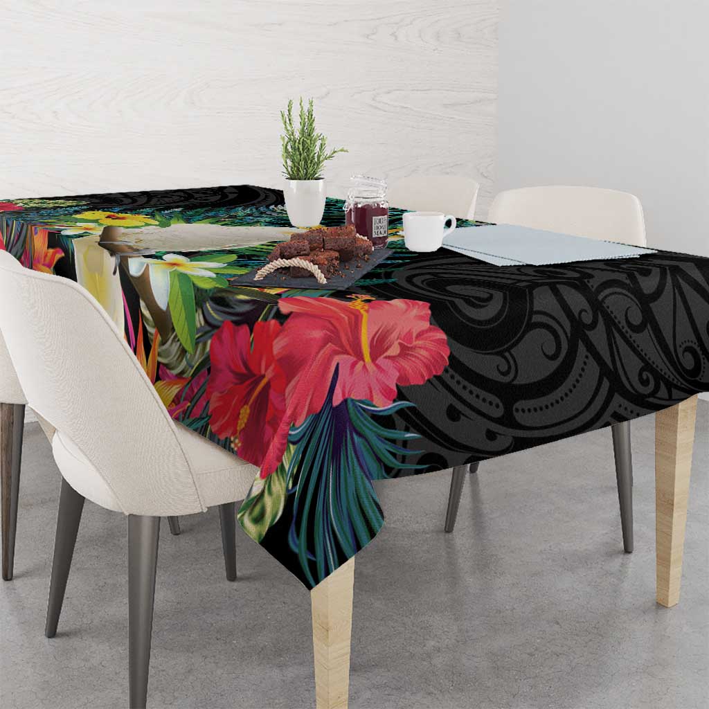 Sulphur-crested Cockatoo New Zealand Tablecloth Paua Shell Aotearoa Maori Tropical Flowers - Aussie Hoodie