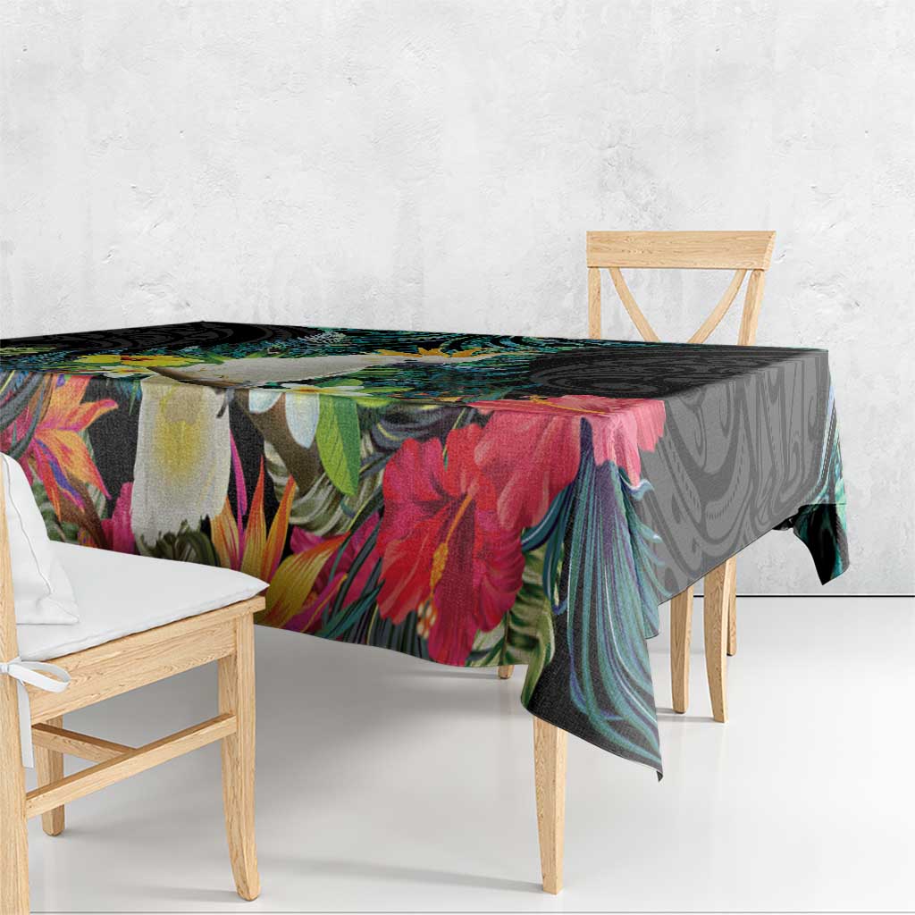 Sulphur-crested Cockatoo New Zealand Tablecloth Paua Shell Aotearoa Maori Tropical Flowers - Aussie Hoodie